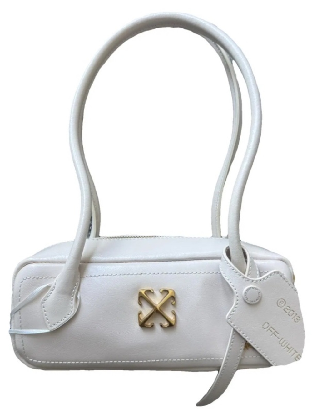 Off-White- Leather East/West Shoulder Bag